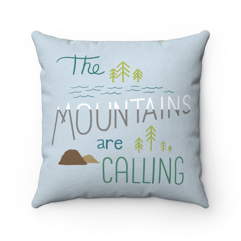 The Mountains are Calling - Pillow - Home Decor - Snow Alligator by Jason Blower
