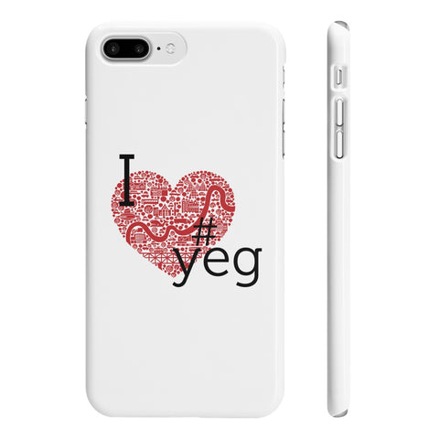 I Heart YEG - Slim Iphone 7 Plus - Phone Case - Snow Alligator by Jason Blower
