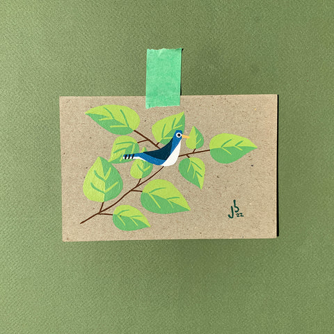 Mini Painting: Bluejay bush