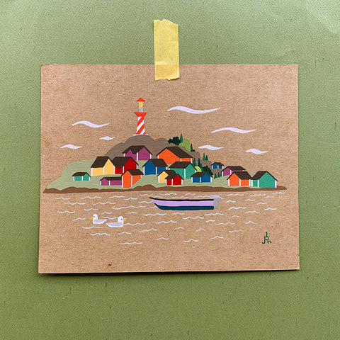 Mini Painting : Lighthouse Island