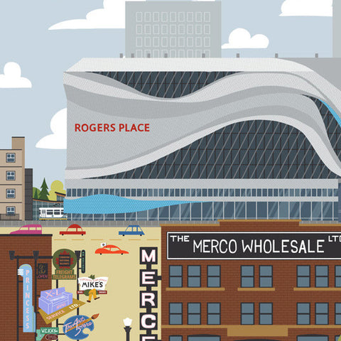 Edmonton - Rogers Place - Art Print - Snow Alligator by Jason Blower