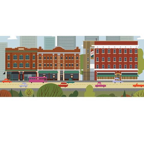 Edmonton - East Jasper Avenue - Art Print - Snow Alligator by Jason Blower