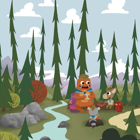 Scouts - Rest Stop - Art Print - Snow Alligator by Jason Blower