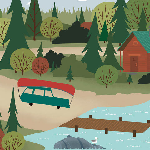We're Going Canoeing - Boat Launch - Art Print - Snow Alligator by Jason Blower