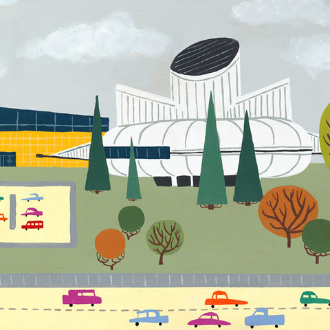 Edmonton - World of Science - Art Print - Snow Alligator by Jason Blower
