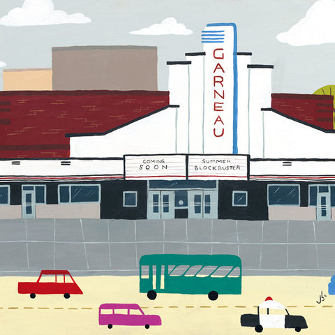 Edmonton - Garneau Theatre - Art Print - Snow Alligator by Jason Blower