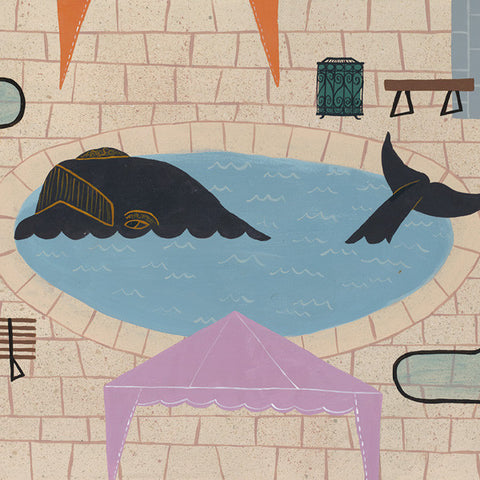 Edmonton - WEM Whale - Art Print - Snow Alligator by Jason Blower