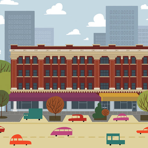 Edmonton - Ramsey Building - Art Print - Snow Alligator by Jason Blower