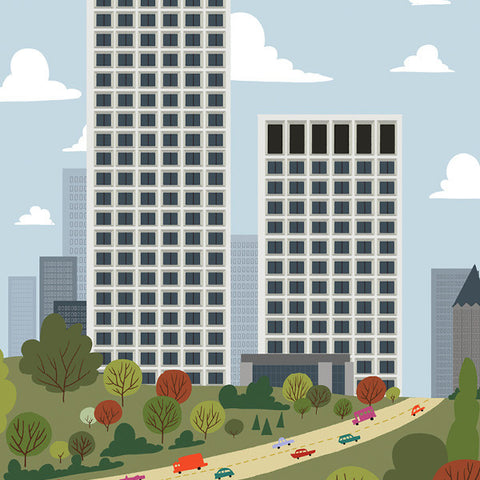 Edmonton - Telus Towers - Art Print - Snow Alligator by Jason Blower