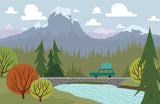 We're Going Camping - Bridge - Art Print - Snow Alligator by Jason Blower