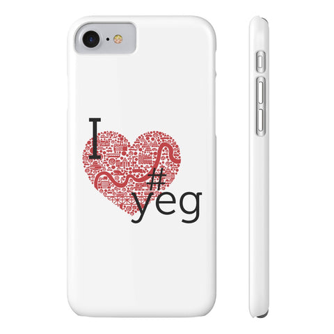 I heart YEG - Slim iPhone 7 - Phone Case - Snow Alligator by Jason Blower