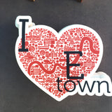 I Heart E-Town Sticker