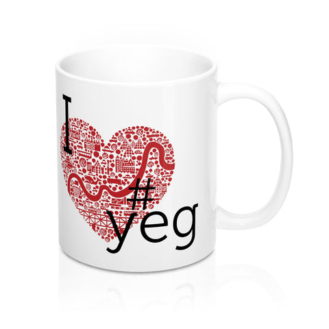 I heart #YEG Mug - Mug - Snow Alligator by Jason Blower