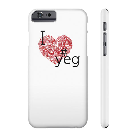 I heart YEG - Slim Iphone 6/6s - Phone Case - Snow Alligator by Jason Blower