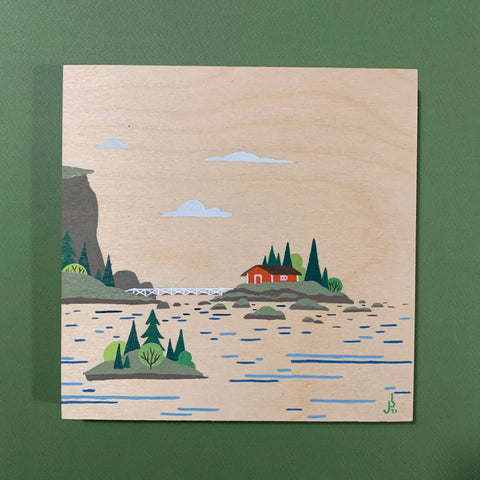 Mini Painting : Cabin Island