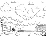 Rocky Mountain colouring book - Book - Snow Alligator by Jason Blower