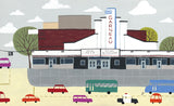 Edmonton Postcards - Series 2 - Stationery - Snow Alligator by Jason Blower