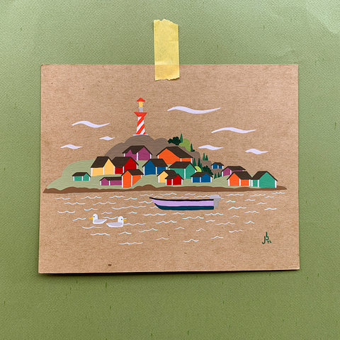 Mini Painting : Lighthouse Island