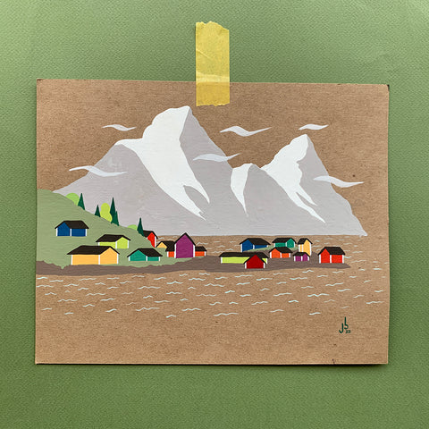 Mini Painting : Mountain Peninsula