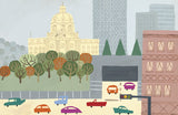 Edmonton Postcards - Series 1 - Stationery - Snow Alligator by Jason Blower