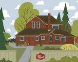 Edmonton - Little Brick - Art Print - Snow Alligator by Jason Blower