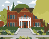 Edmonton - Rutherford House - Art Print - Snow Alligator by Jason Blower