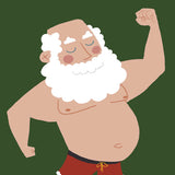Mr. Claus Tatoo Greeting Card - Greeting Card - Snow Alligator by Jason Blower