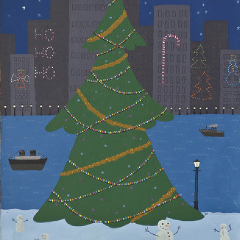 Christmas City - Snowmen - Paintings - Snow Alligator by Jason Blower