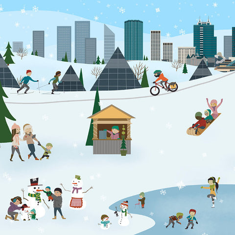 Edmonton - Winter City - Art Print - Snow Alligator by Jason Blower