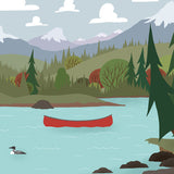We're Going Canoeing - Lake Crossing - Art Print - Snow Alligator by Jason Blower
