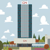 Edmonton - CN Tower - Art Print - Snow Alligator by Jason Blower