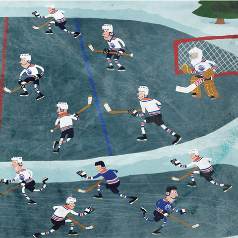 Pond Hockey - Art Print - Snow Alligator by Jason Blower