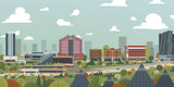 2017 Edmonton Skyline paper 2nd Edition - Art Print - Snow Alligator by Jason Blower