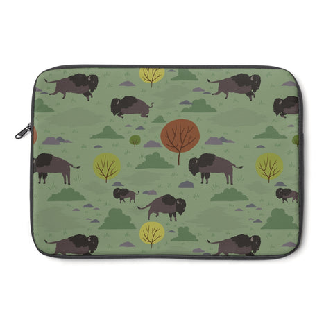 Bison - Laptop Sleeve - Laptop Sleeve - Snow Alligator by Jason Blower