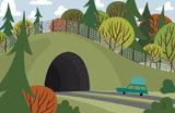 We're Going Camping - Tunnel - Art Print - Snow Alligator by Jason Blower