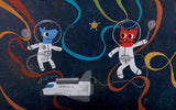 Space Explorers - Tennis - Art Print - Snow Alligator by Jason Blower