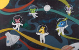 Space Explorers - Volleyball - Art Print - Snow Alligator by Jason Blower