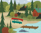 We're Going Canoeing - Boat Launch - Art Print - Snow Alligator by Jason Blower