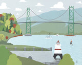 Vancouver - Lions Gate Bridge - Art Print - Snow Alligator by Jason Blower