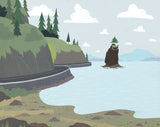 Vancouver Postcard Pack - Stationery - Snow Alligator by Jason Blower