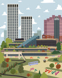 Edmonton - Shaw / Canada Place - Art Print - Snow Alligator by Jason Blower