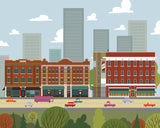 Edmonton - East Jasper Avenue - Art Print - Snow Alligator by Jason Blower