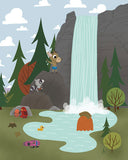 Scouts - Taking a Dip - Art Print - Snow Alligator by Jason Blower