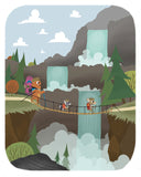 Scouts - Waterfall - Art Print - Snow Alligator by Jason Blower